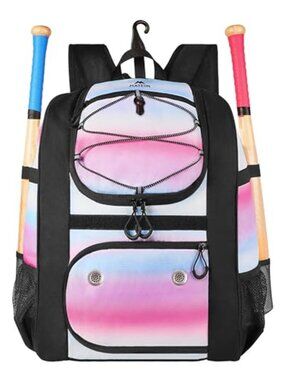 Softball Bag, Lightweight Baseball Backpack with Shoe Compartment, Baseball Bag